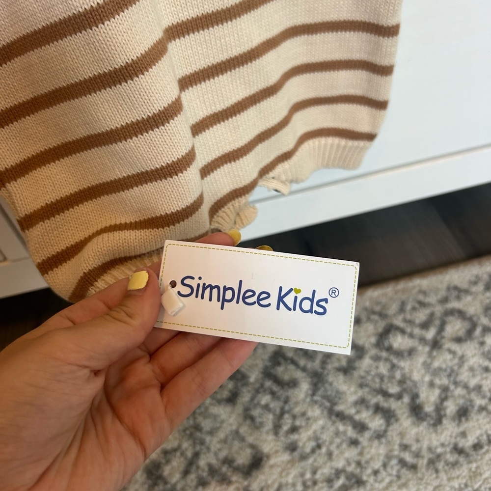 SOLD NWT Simplee Kids Knit romper size 9-12 months - Picture 4 of 5